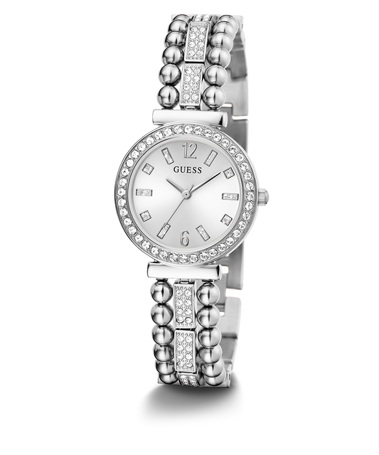 GUESS Ladies Silver Tone Analog Watch