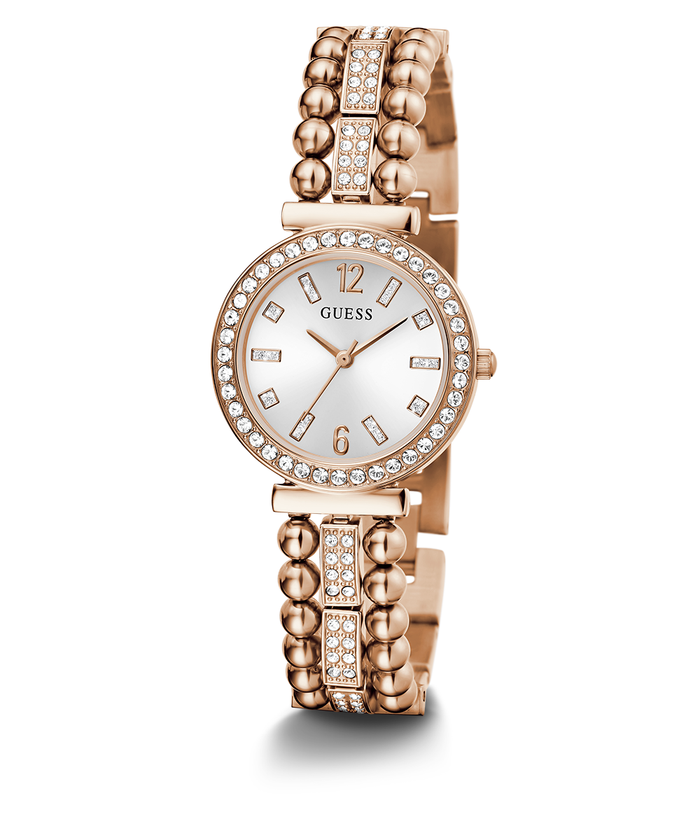 GUESS Ladies Rose Gold Tone Analog Watch