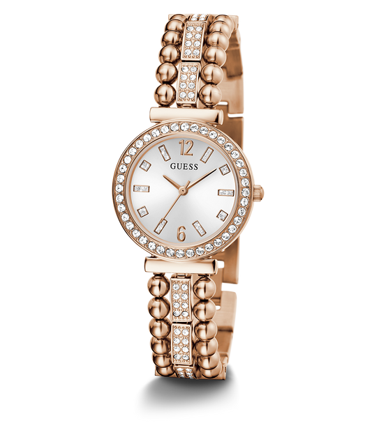 GUESS Ladies Rose Gold Tone Analog Watch