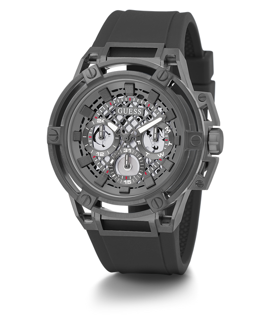 GUESS Mens Grey Gunmetal Multi-function Watch