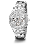 GUESS Ladies Silver Tone Multi-function Watch