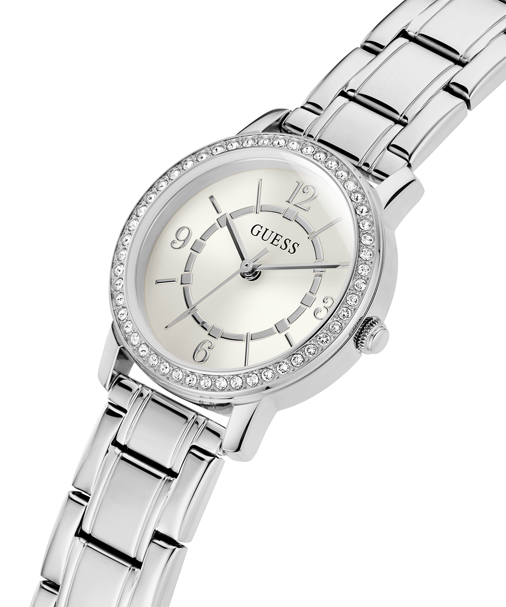 GUESS Ladies Silver Tone Analog Watch