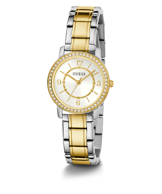 GUESS Ladies Silver Tone/Gold Tone Analog Watch