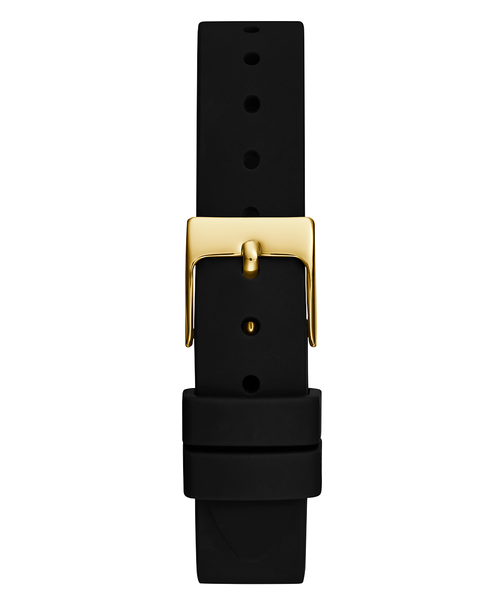 GUESS Ladies Black Gold Tone Analog Watch