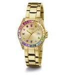 GUESS Ladies Gold Tone Date Watch