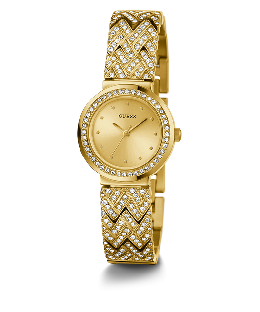 GUESS Ladies Gold Tone Analog Watch