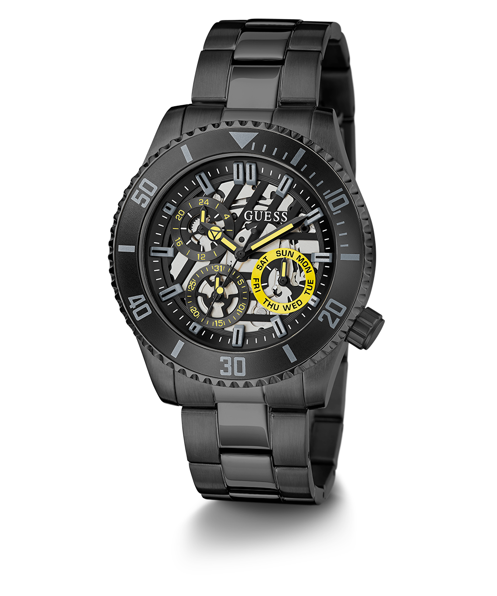 GUESS Mens Black Multi-function Watch