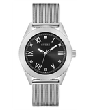 GUESS Mens Silver Tone Silver Analog Watch
