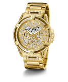 GUESS Mens Gold Tone Multi-function Watch