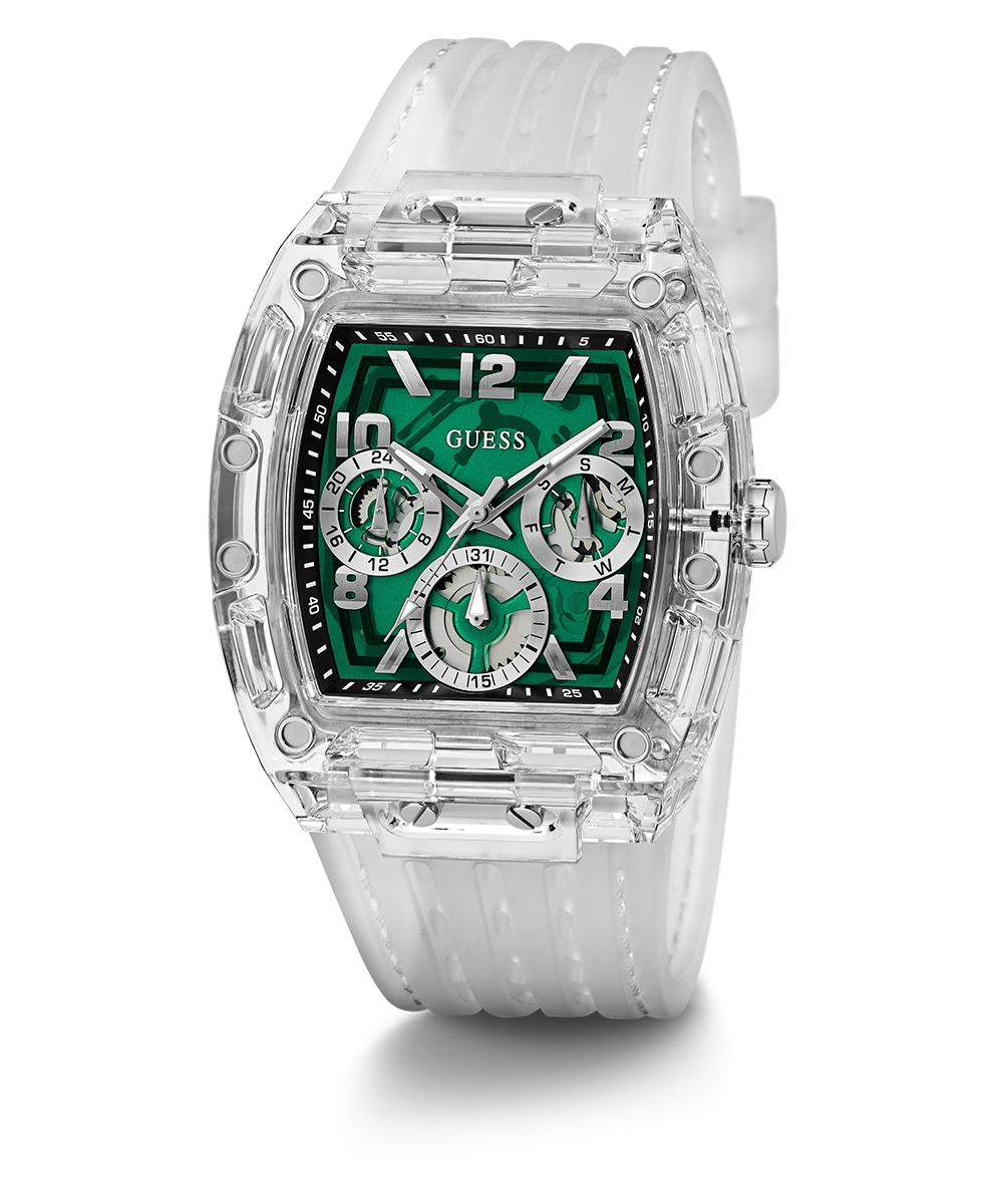 GUESS Mens Clear Multi-function Watch