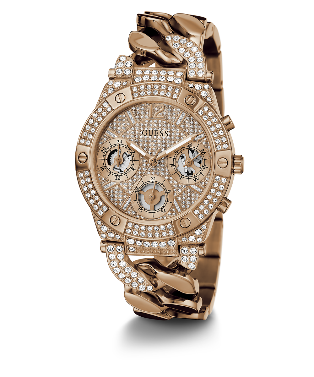 GUESS Ladies Rose Gold Tone Multi-function Watch