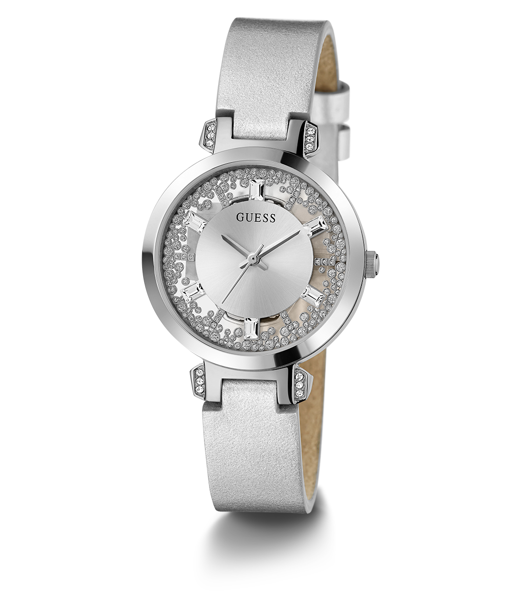 GUESS Ladies Silver Tone Analog Watch