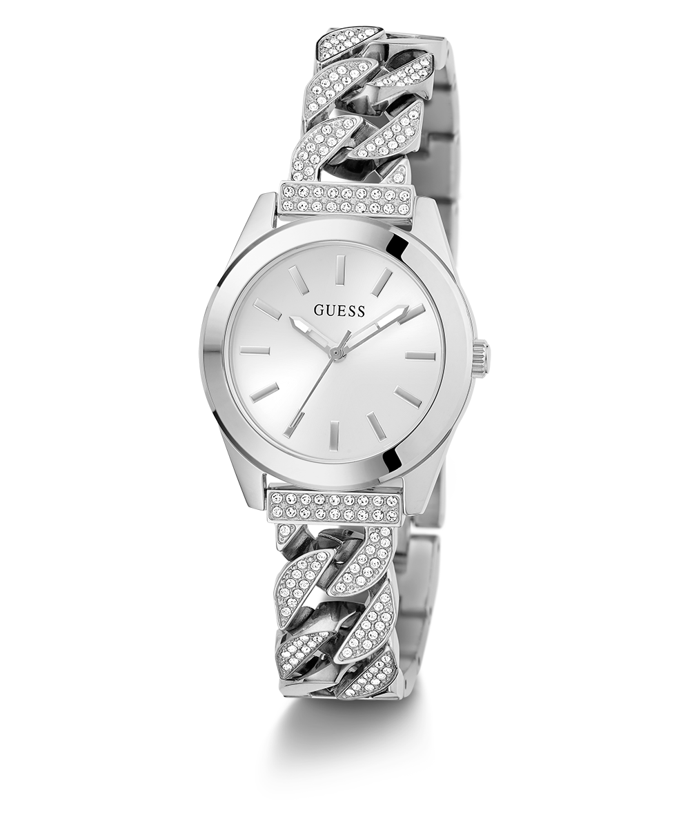 GUESS Ladies Silver Tone Analog Watch