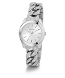 GUESS Ladies Silver Tone Analog Watch
