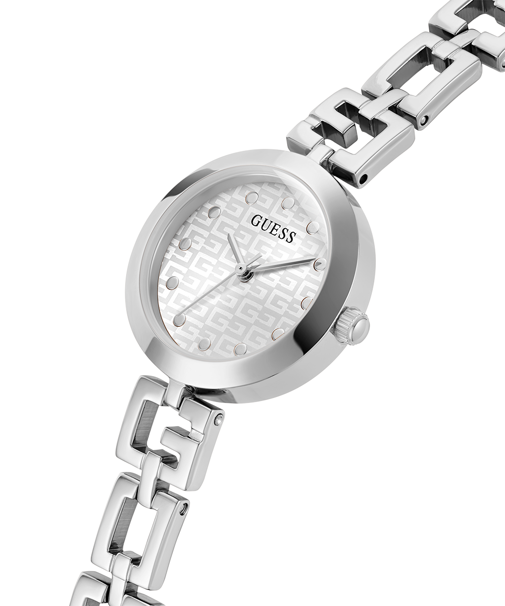 GUESS Ladies Silver Tone Analog Watch