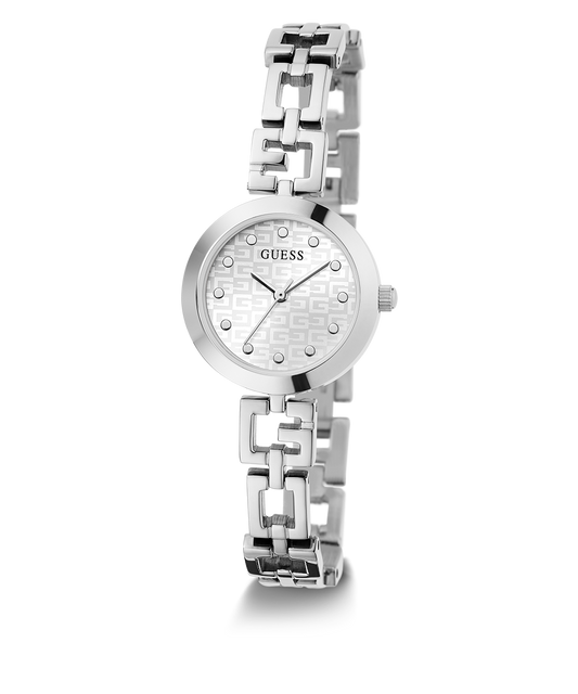 GUESS Ladies Silver Tone Analog Watch
