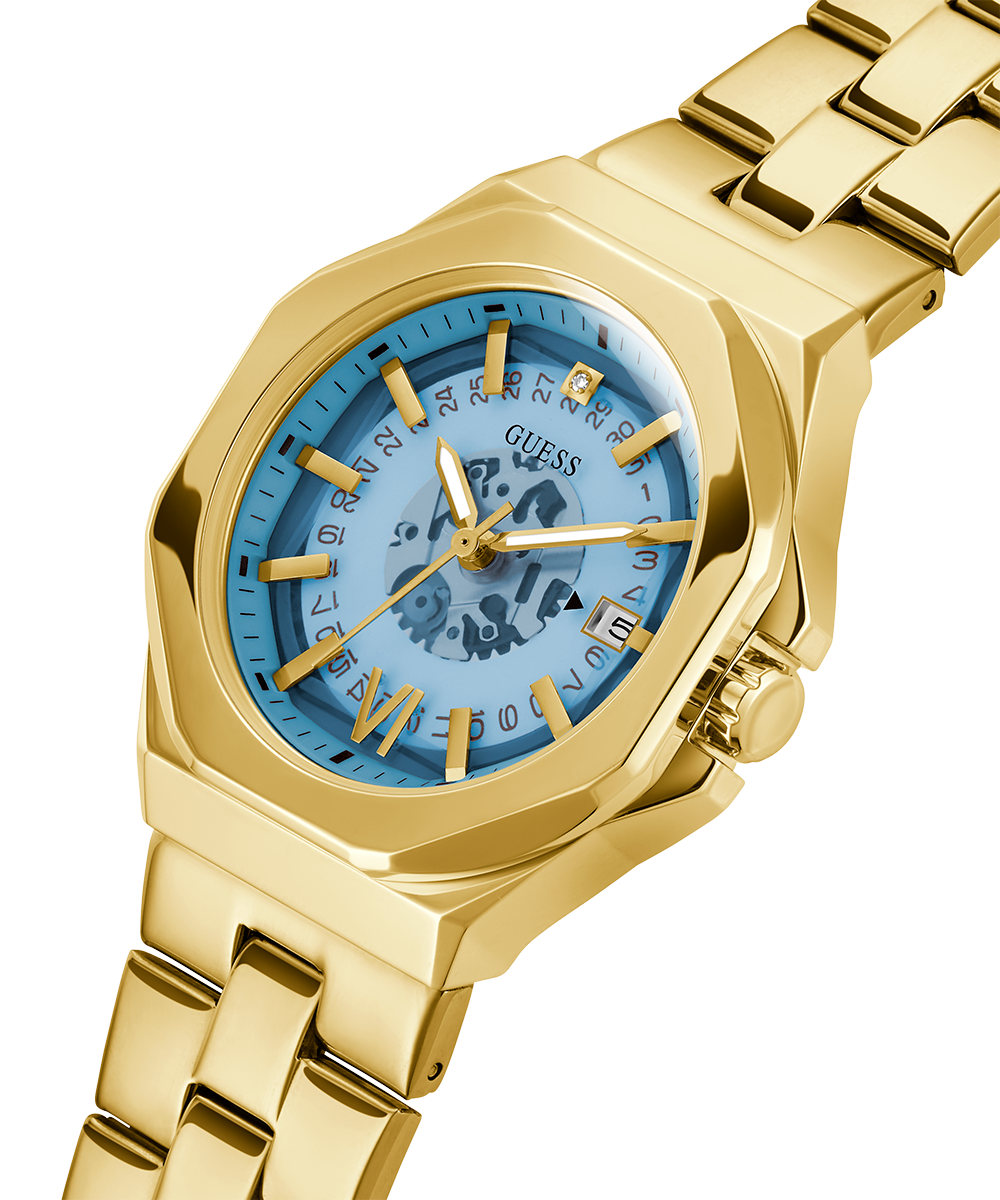 GUESS Ladies Gold Tone Date Watch