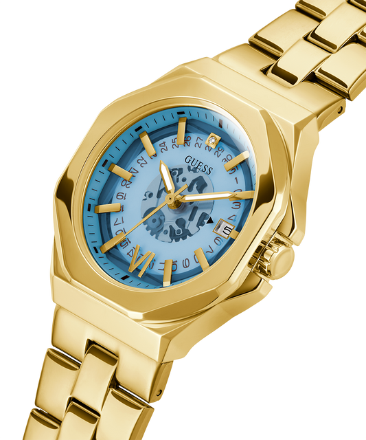 GUESS Ladies Gold Tone Date Watch