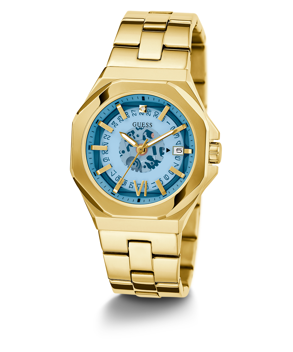 GUESS Ladies Gold Tone Date Watch