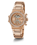 GUESS Ladies Rose Gold Tone Multi-function Watch