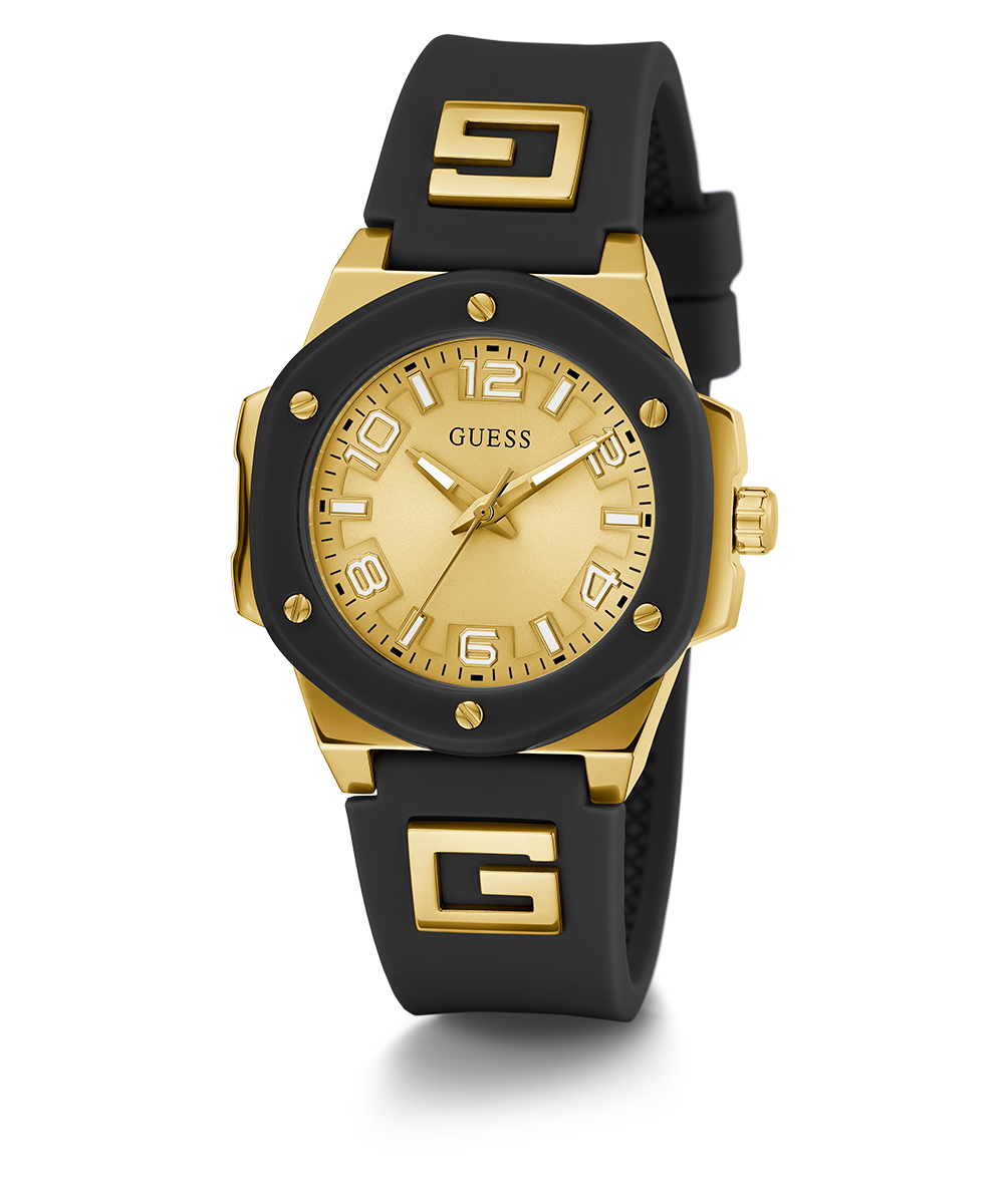 GUESS Ladies Black 2-Tone Analog Watch