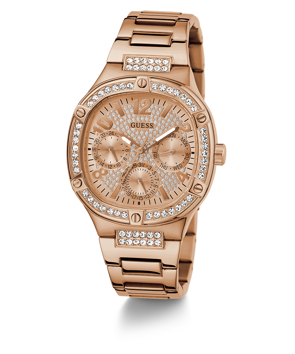 GUESS Ladies Rose Gold Tone Multi-function Watch