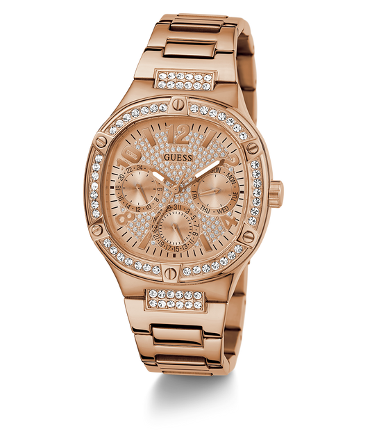 GUESS Ladies Rose Gold Tone Multi-function Watch