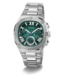 GUESS Mens Silver Tone Multi-function Watch