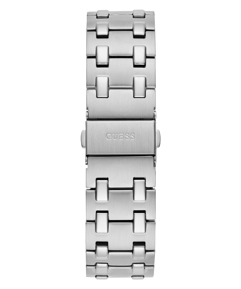 GUESS Mens Silver Tone Analog Watch