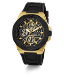 GUESS Mens Black 2-Tone Multi-function Watch