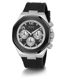 GUESS Mens Black 2-Tone Multi-function Watch
