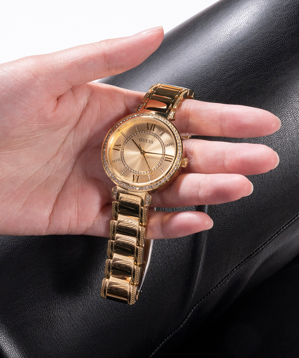 GUESS Ladies Gold Tone Analog Watch