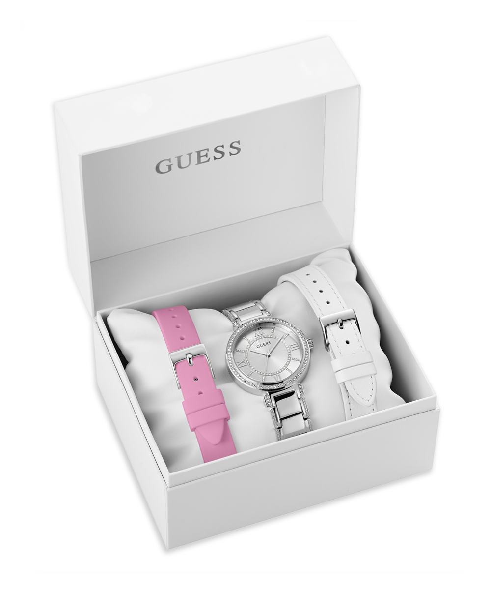 GUESS Ladies Silver Tone Analog Watch