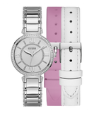 GUESS Ladies Silver Tone Analog Watch