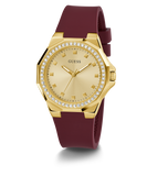 GUESS Ladies Red Gold Tone Analog Watch