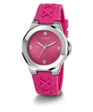 GUESS Ladies Pink Silver Analog Watch