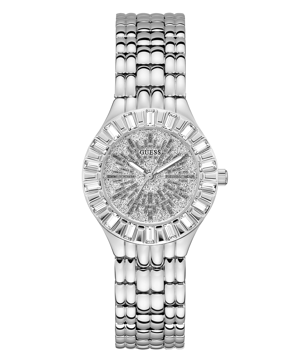 GUESS Ladies Silver Tone Analog Watch