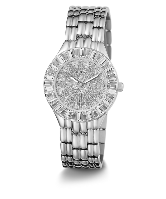 GUESS Ladies Silver Tone Analog Watch