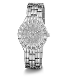 GUESS Ladies Silver Tone Analog Watch