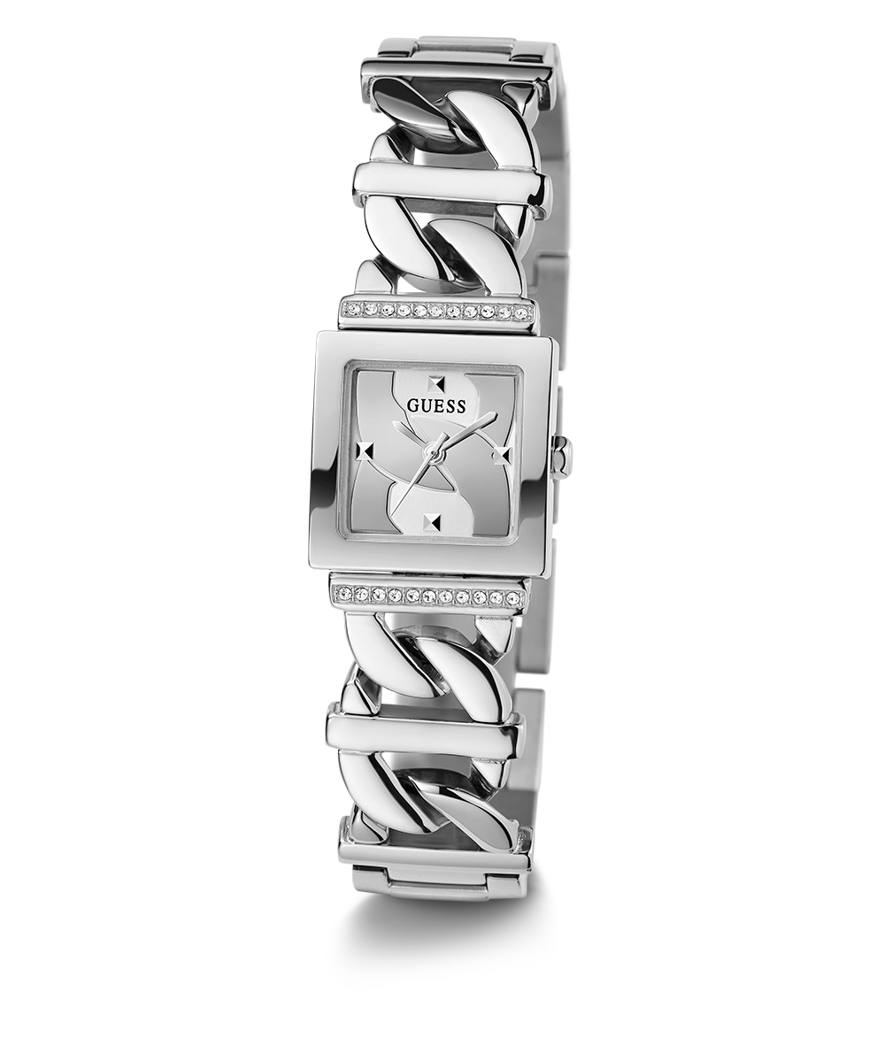 GUESS Ladies Silver Tone Silver Analog Watch