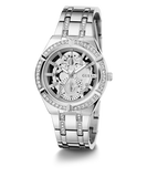 GUESS Ladies Silver Tone Multi-function Watch