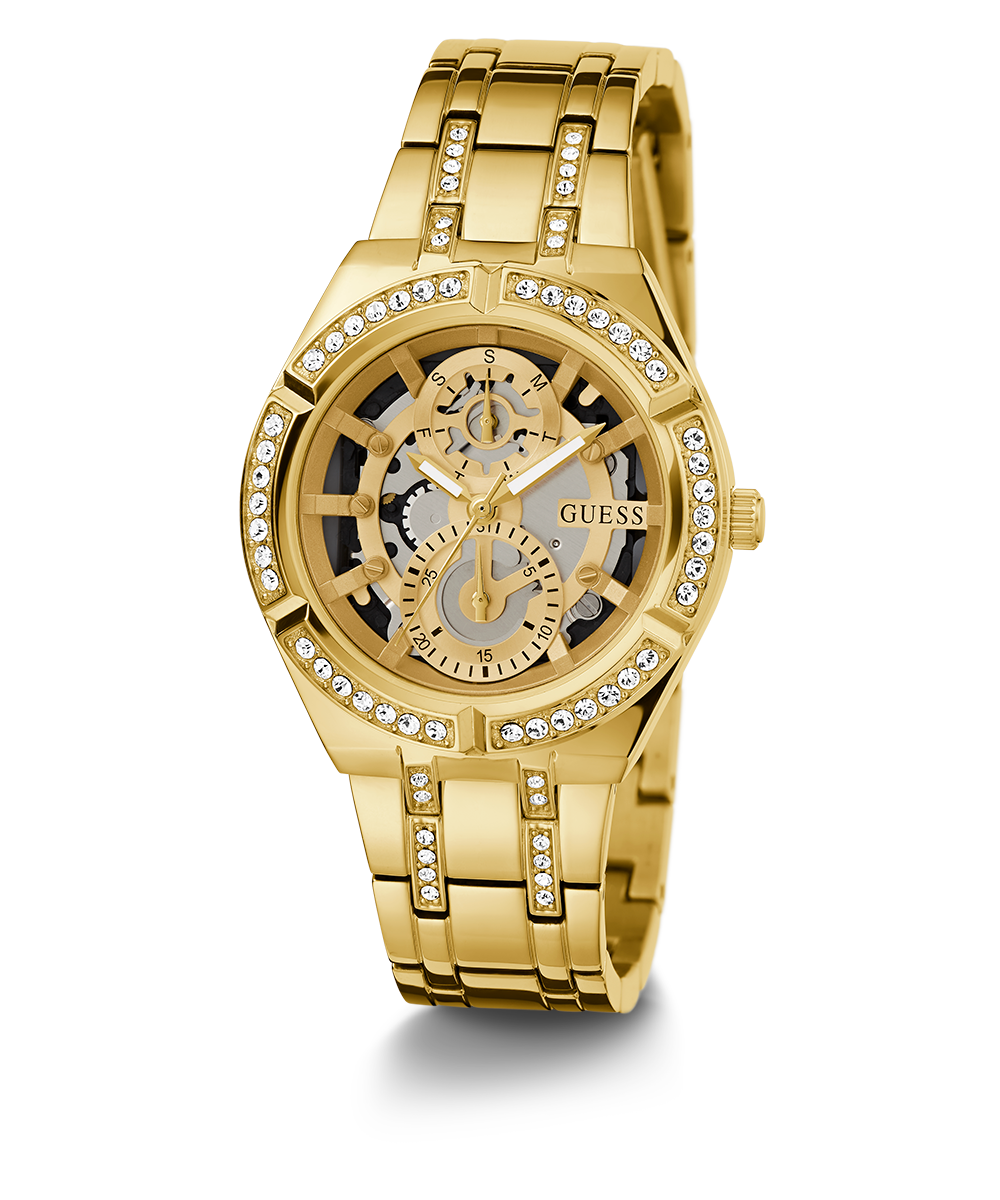 GUESS Ladies Gold Tone Multi-function Watch