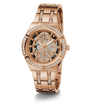 GUESS Ladies Rose Gold Tone Multi-function Watch