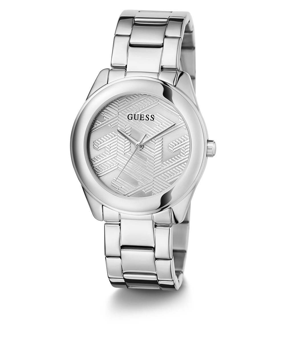 GUESS Ladies Silver Tone Analog Watch