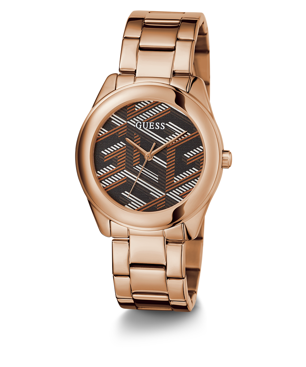 GUESS Ladies Rose Gold Tone Analog Watch