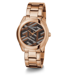 GUESS Ladies Rose Gold Tone Analog Watch