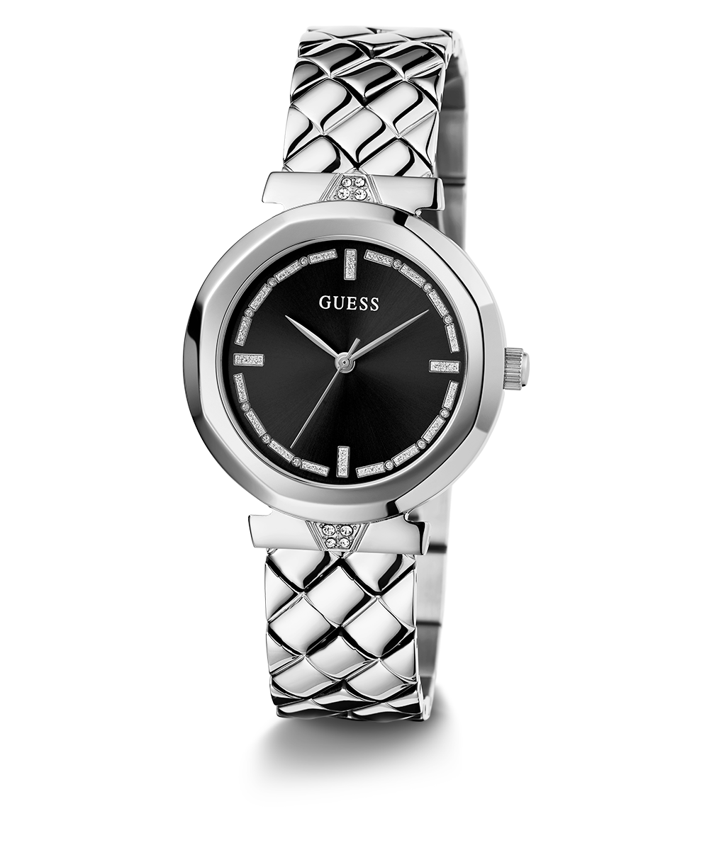 GUESS Ladies Silver Tone Analog Watch