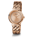 GUESS Ladies Rose Gold Tone Analog Watch