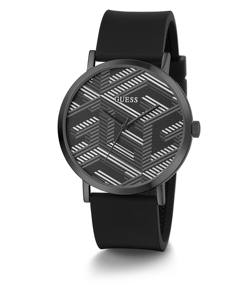 GUESS Mens Black Analog Watch