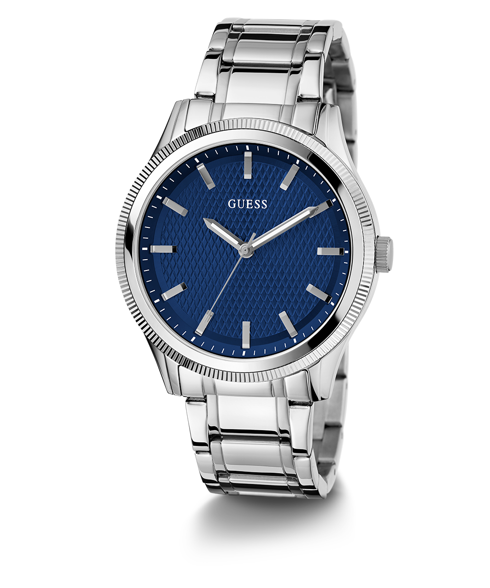 GUESS Mens Silver Analog Watch